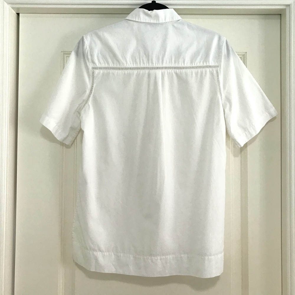 Vince Short Sleeve Cotton Blouse - S - Picture 5 of 6
